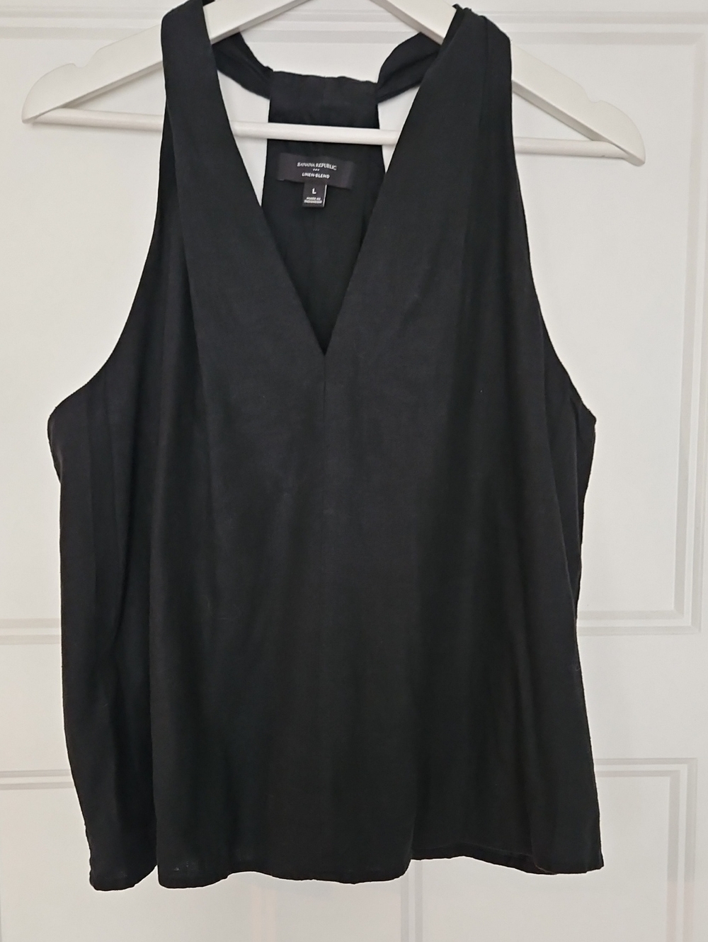 Banana Republic Black V-Neck Halter Camisole